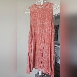 O'Neill Coral Patterned Midi Boho Dress Sz L